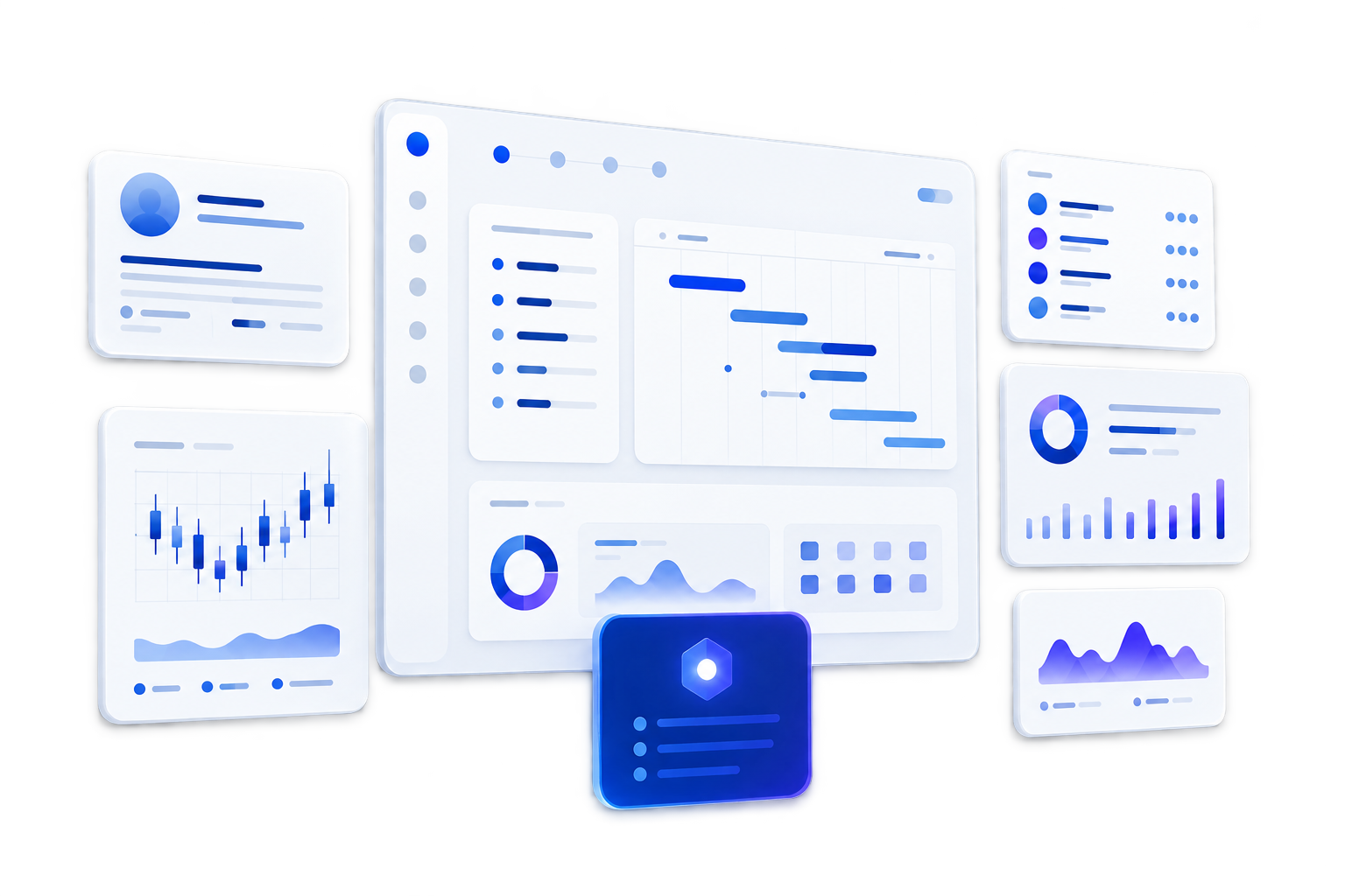 Illustration de la plateforme Jarapilot : des modules d’entreprise reliés